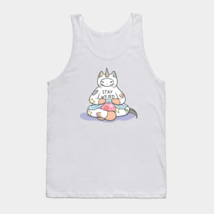 Weird Unicorn Cat cares Tank Top